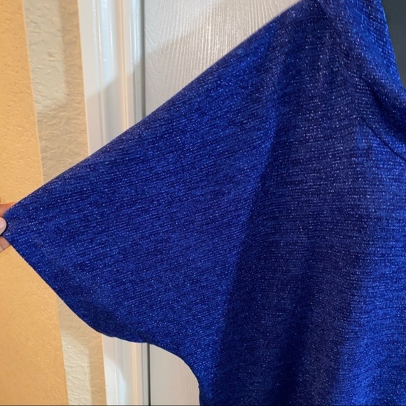 Royal Blue Beautiful Sparkle Sweater in 3XL - Picture 3 of 4